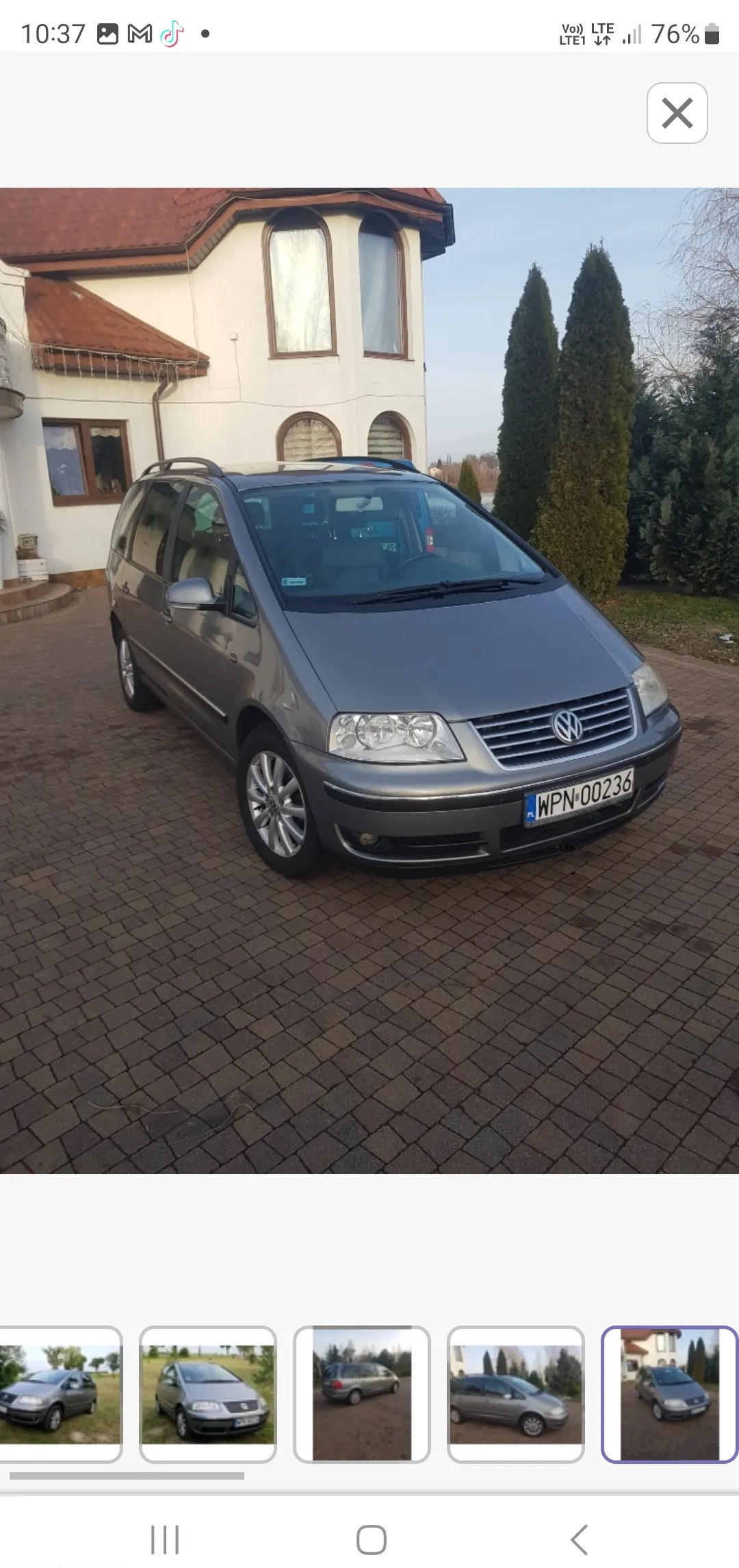 Volkswagen Sharan cena 19500 przebieg: 272000, rok produkcji 2005 z Jarosław małe 232